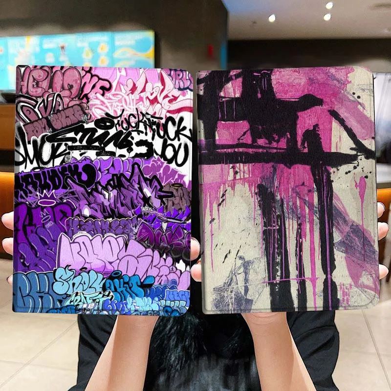 

Cartoon Graffiti Art Design Tablet Case For Lenovo Xiaoxin Legion Pad Tab Pro GT Y700 Gen4 2 11 P11 M10 K10 3rd Plus Gen Gift