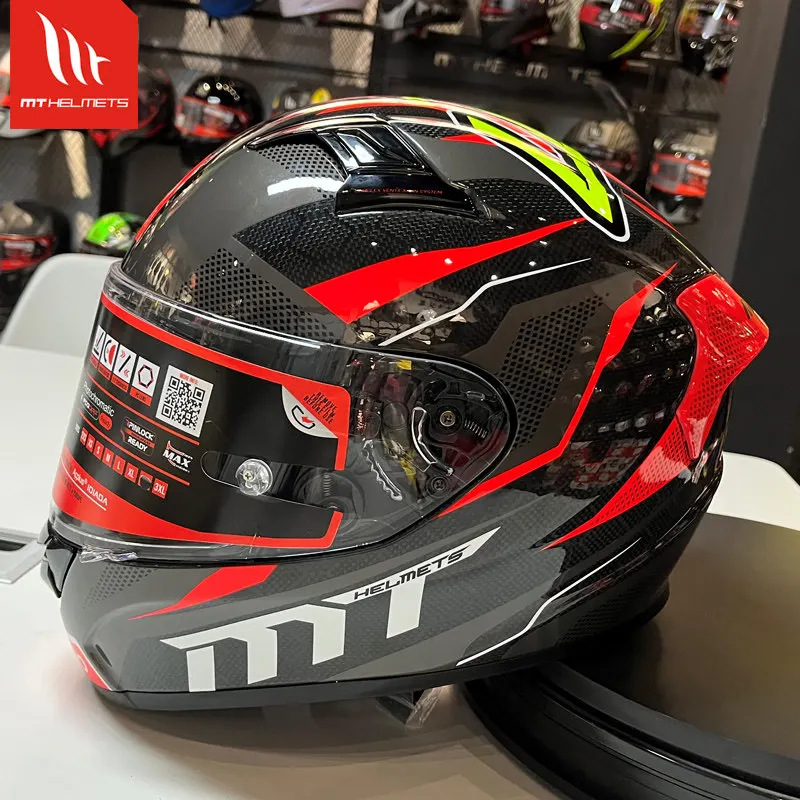 Carbon Fiber Snake Pattern Motorcycle Full Helmet Men's and Women's Four-season Locomotive Racing Light Helmet Track Model
