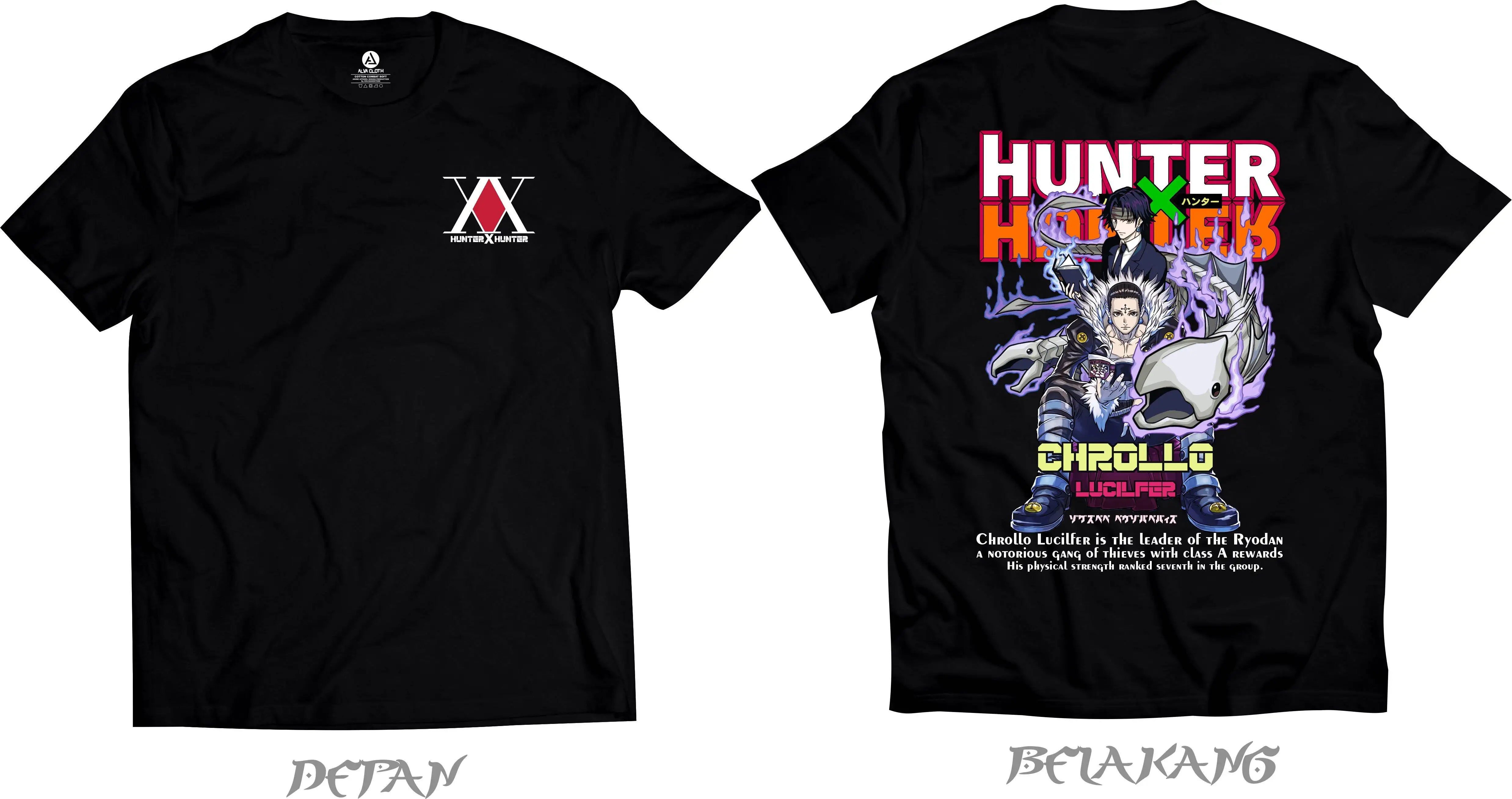 CHROLLO LUCILFER HUNTER X HUNTER Kaos anime jepang HXH020# Kaos Anime Premium Holiganz