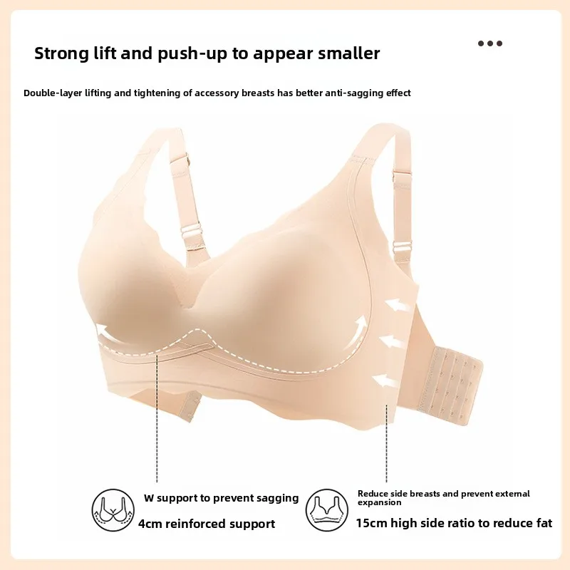 KUCLUT Plus Size Full Coverage Bra Wireless Minimizer Seamless Bra for Women Large Cup Support Comfortable Non Padded Underwear