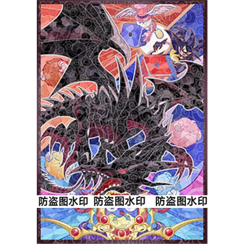 50pcs/set Yu-Gi-Oh! Red-Eyes Black Dragon Laser Flash Board Game Card Case Katsuya Jonouchi 63x90mm Game Collection Card Case