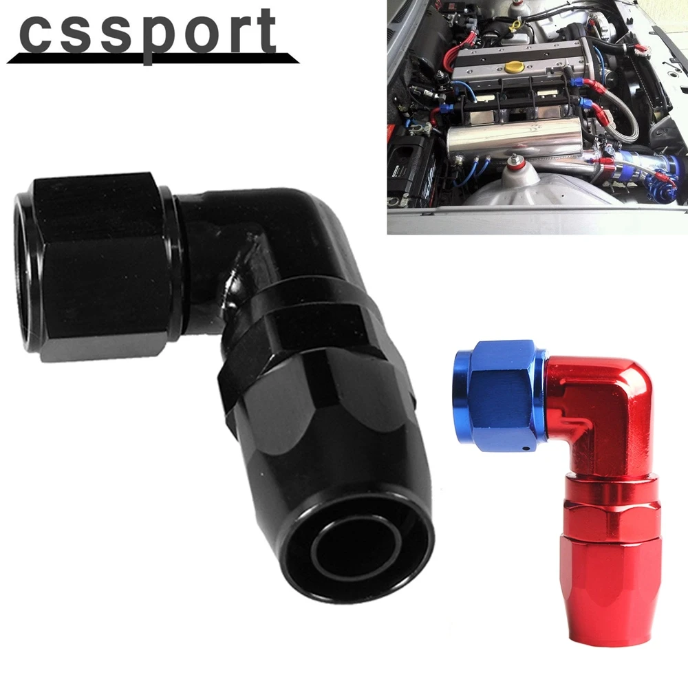 Aluminum Straight 90 Degree AN10 Swivel Hose End Fitting Adapter Oil Fuel Line NPT PLUG