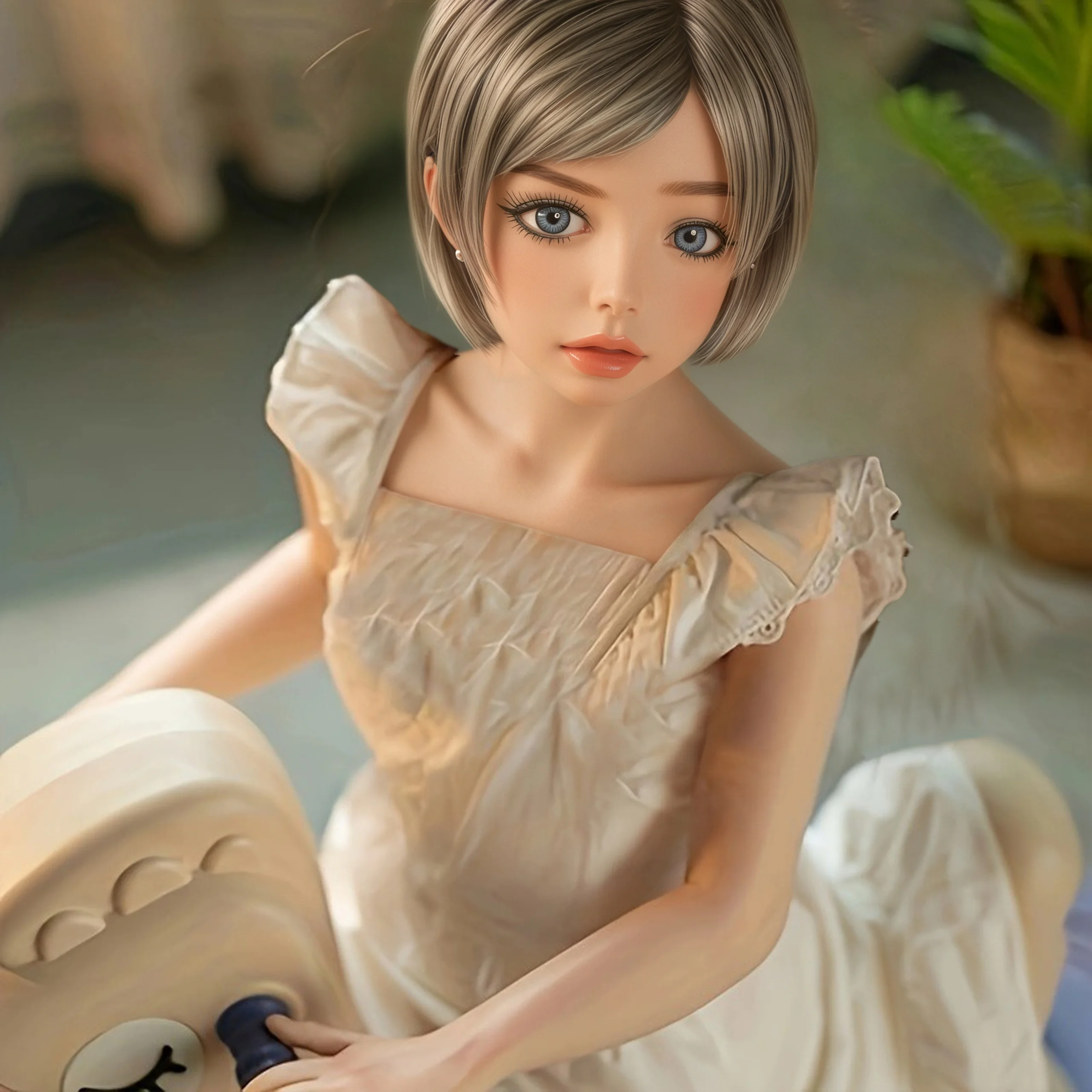 Bambola anime stile campus da 103 cm con doppia coda di cavallo, figura posizionabile con corpo morbido in TPE, decorazioni per la casa da collezione, venditore locale Shipp