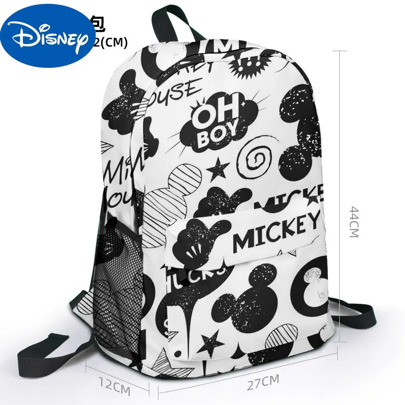 MINISO Disneyland Series Mickey Mouse Minnie Peripheral Canvas Backpack Outdoor Backpack Student Schoolbag