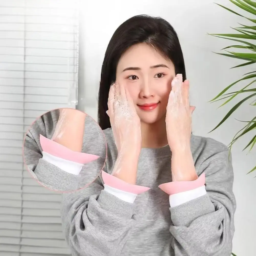 Nouveau fleur forme lavage visage Spa bracelet de montre en Silicone couleur unie bracelet étanche bandeau adulte