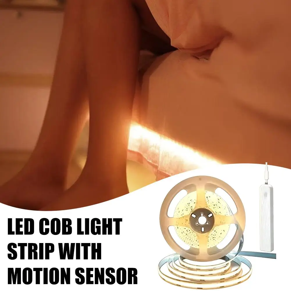 Battery Operated Motion Sensor LED Strip Light 3m 5m Cordless Under Cabinet Lighting Closet Light Strip for Hallway Shoe Cabinet