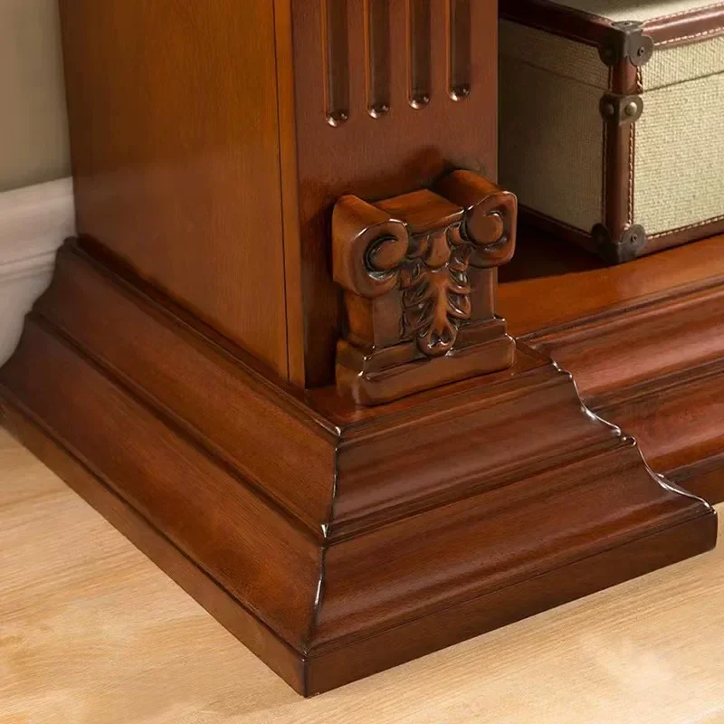 Cherry Arched Bookcase Vintage Floor to Wall Shelf Study Living Room Cabinet Furniture