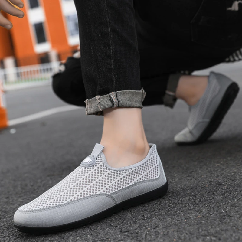 Mesh Freizeit schuhe für Herren Mode bequeme Herren Sneakers leichte Wanderschuhe mit weichen Sohlen Designer Anti-Rutsch-Herren Slipper