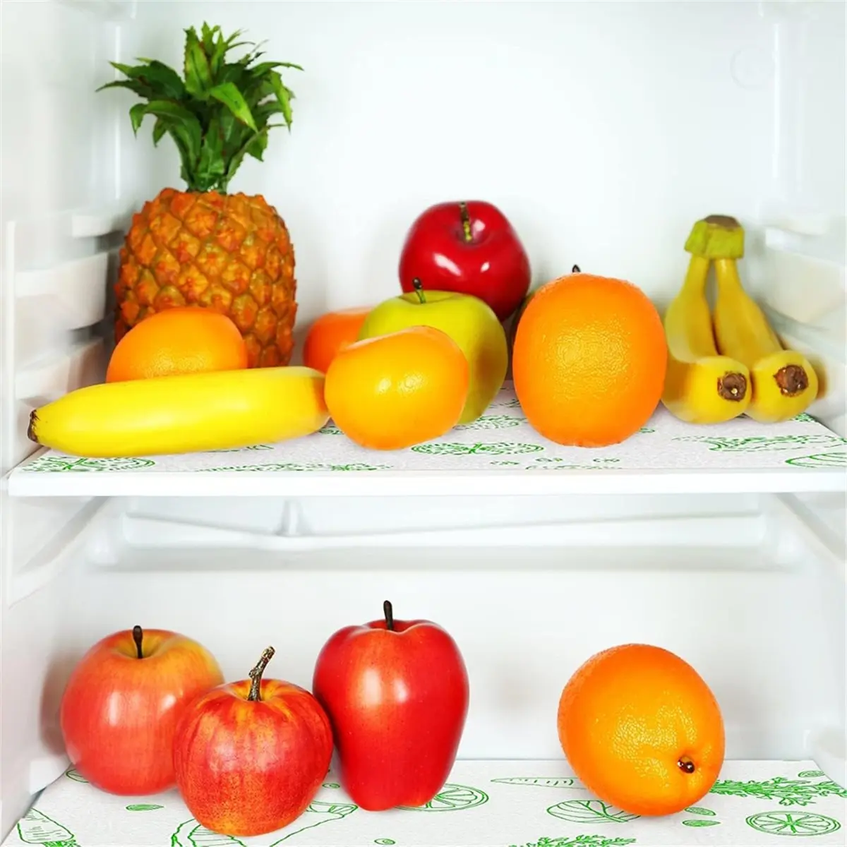 PHONE&GEAR 6-Pack Absorbent Refrigerator Liners, Washable Fridge Mats with Non-Slip Backing, 12 X 24 Inch