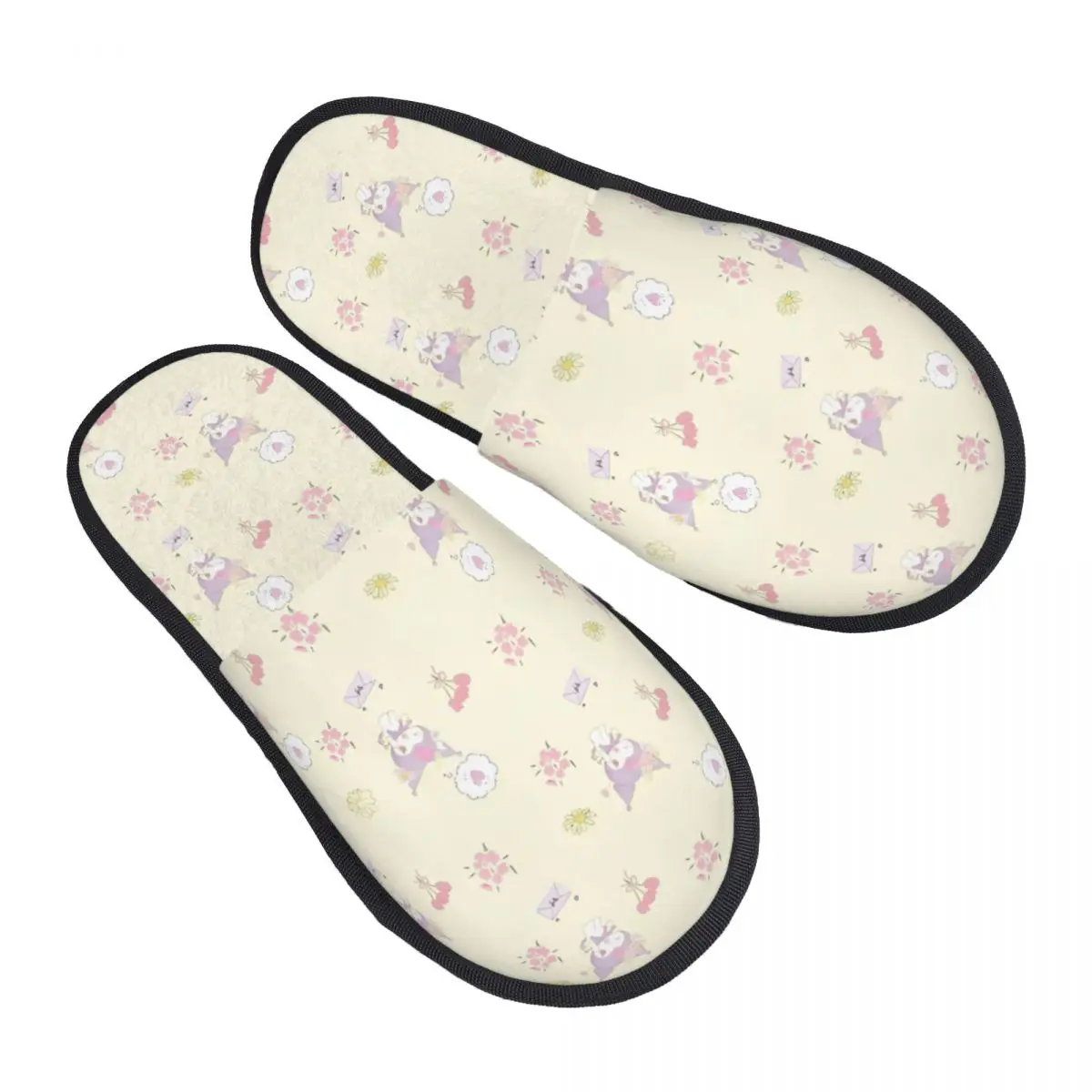 Sanrio Kuromi Slippers for Woman Man House Shoes Warm Indoor Slippers