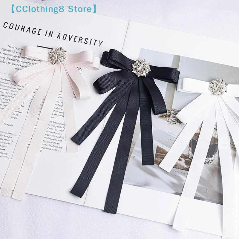 1Pcs College Style Butterfly Knot Slim Adjustable Elastic Band Ribbon Diamond Bowtie Solid Color Business Dress Neck Tie【AliS8】