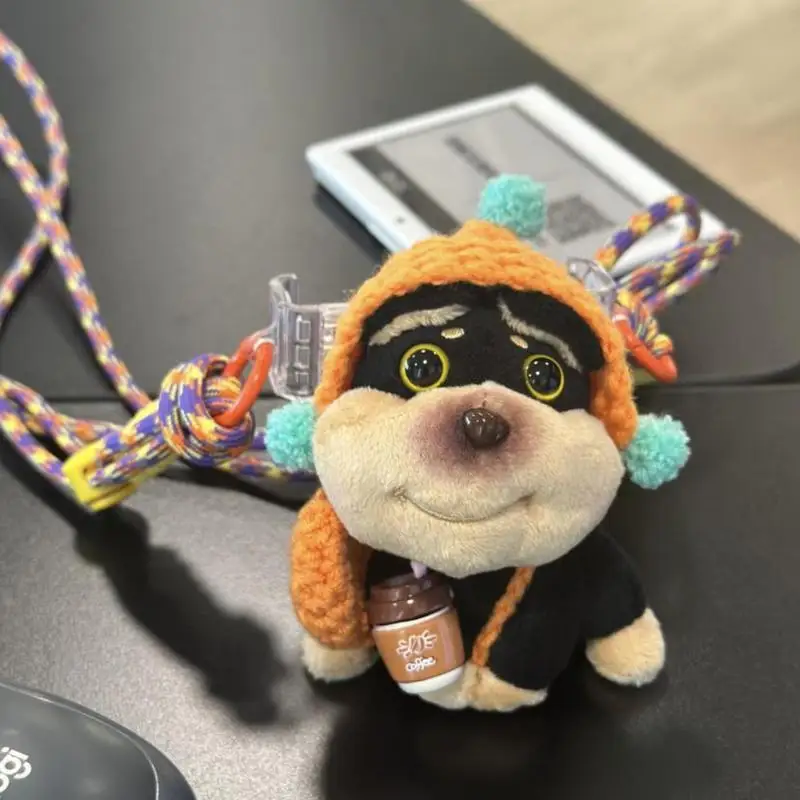 봉제 인형 휴대폰 랜야드, 봉제 꿀벌 강아지 휴대폰 거치대, 랜야드 장식, 휴대 목걸이, 만화 인형, 실내 휴대폰 백 클립
