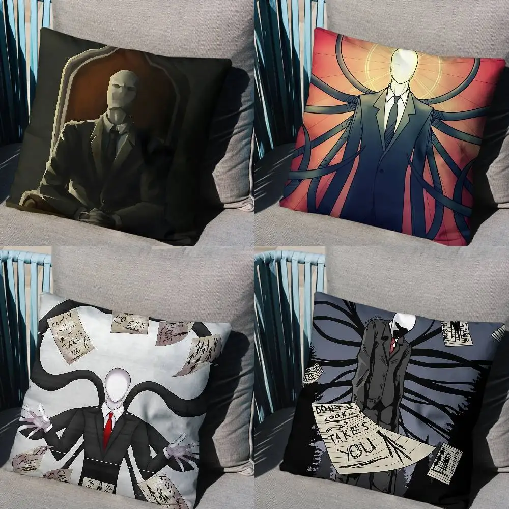 

game cool Slender Man Pillow Case Office Cushions Suitable For Sofa Car Bedroom Decorative Cushion Cover