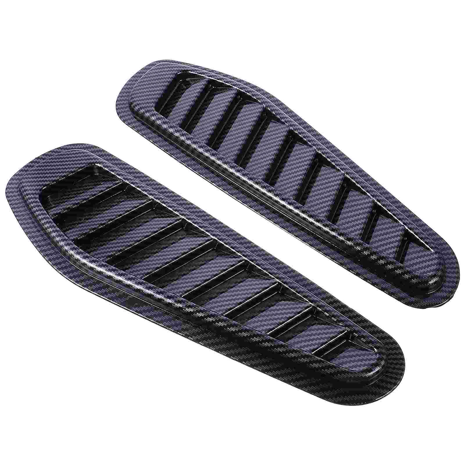 

2 Pcs Carbon Fiber Vent Stickers for Car Decor Accessories No Install Strong Adhesion Stylish