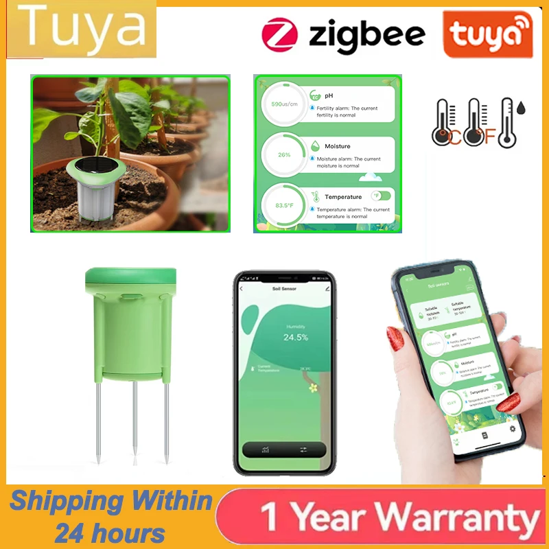 

Tuya Smart Zigbee Soil Tester Soil Moisture Meters Soil Moisture Sensor Thermohygrometer Garden Automation Irrigation Detector