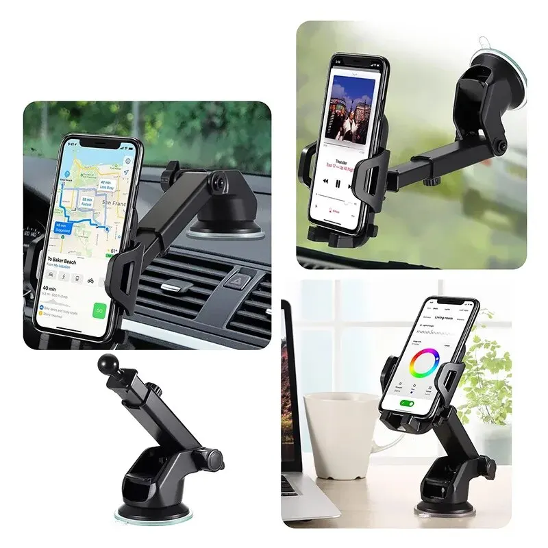 Sucker Car Phone Holder Stand Mount Suction Cup Smartphone Mobile Cell Support in Car Bracket For iPhone Xiaomi Huawei Samsung