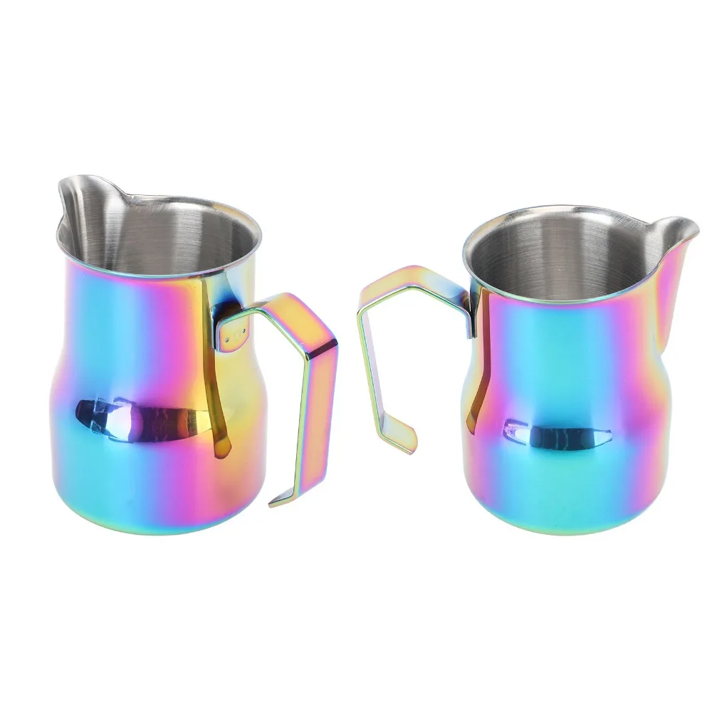304 Stainless Steel Milk Frothing Pitcher Eagle Spout Drip-Free Design Milk Frother Cup Pointed Mouth 350ml Capacity