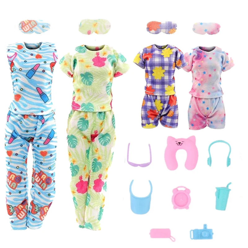 Accessories Plastic Facial Mask Toothbrush Dollhouse Furniture Bathrobe Sleepwear Miniatures Toys for Girls Playsets