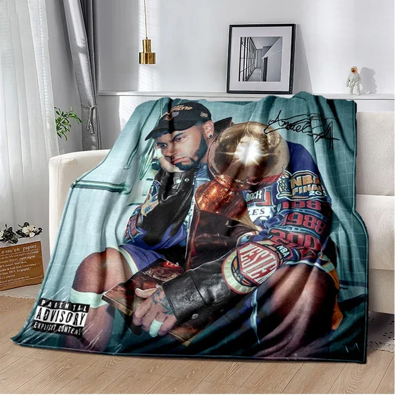 

Anuel AA Rapper Hip Hop Singer Blanket Sofa Office Hiking Picnic Super Soft Quilt Fashion Flannel Throws Blanket birthday Gift