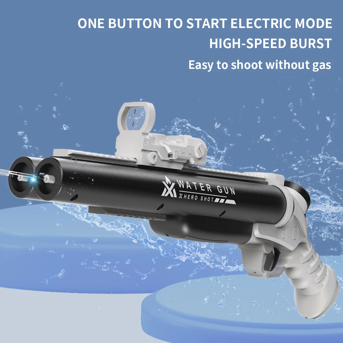 Pistola de água automática elétrica para adultos e crianças, grande capacidade, LED Water Gun, Beach Party Toy, presente de verão ao ar livre, meninos e meninas