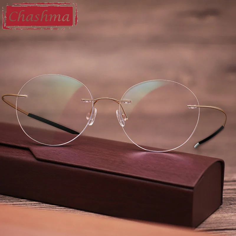 

Chashma 2 g Titanium Prescription Glasses Ultra Light Eyewear Customize Optical Glasses Frame for Male and Female Clear Lenses