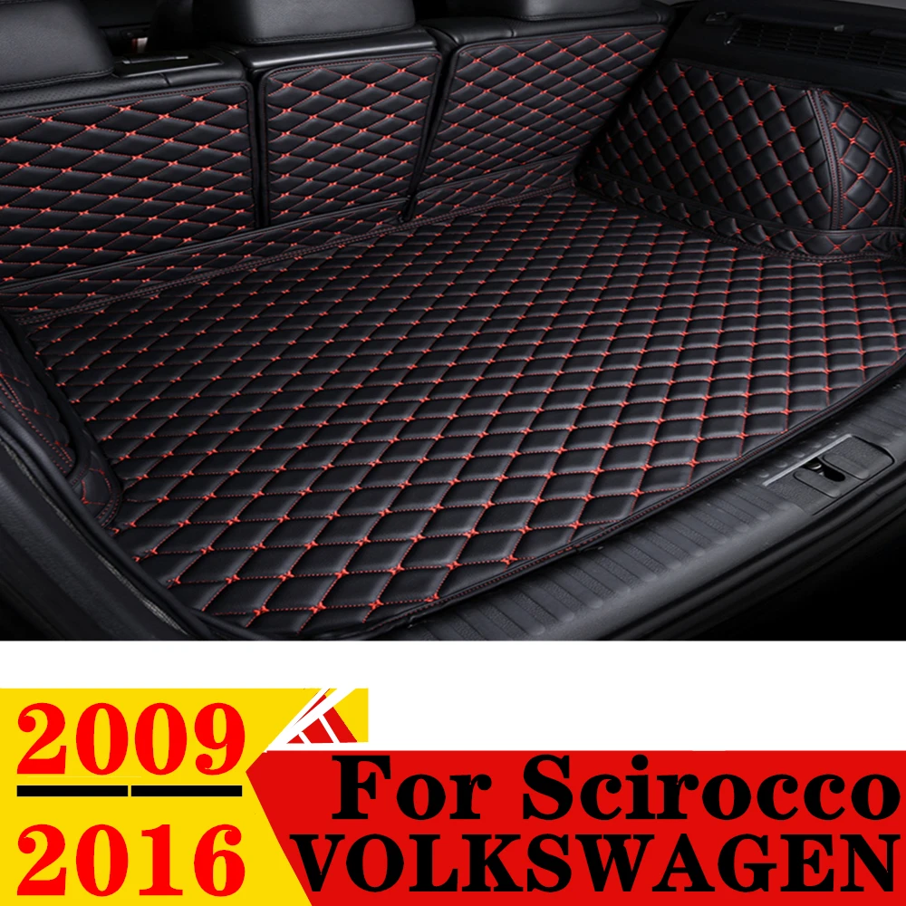 Car Trunk Mat For Volkswagen VW Scirocco 2016 2015 2014 2013 2012 2011 2010 2009 Rear Cargo Cover Carpet Liner Boot Luggage Pad