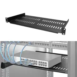 1U Rack Shelf 1U Server Rack Shelf Network Rack 10inch Deep Steel Device Networking Tool for 19