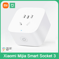 Xiaomi Mijia Smart Socket 3 WIFI Power Statistics Version Wireless Remote Control Adaptor Power On Off Work With Mi home APP