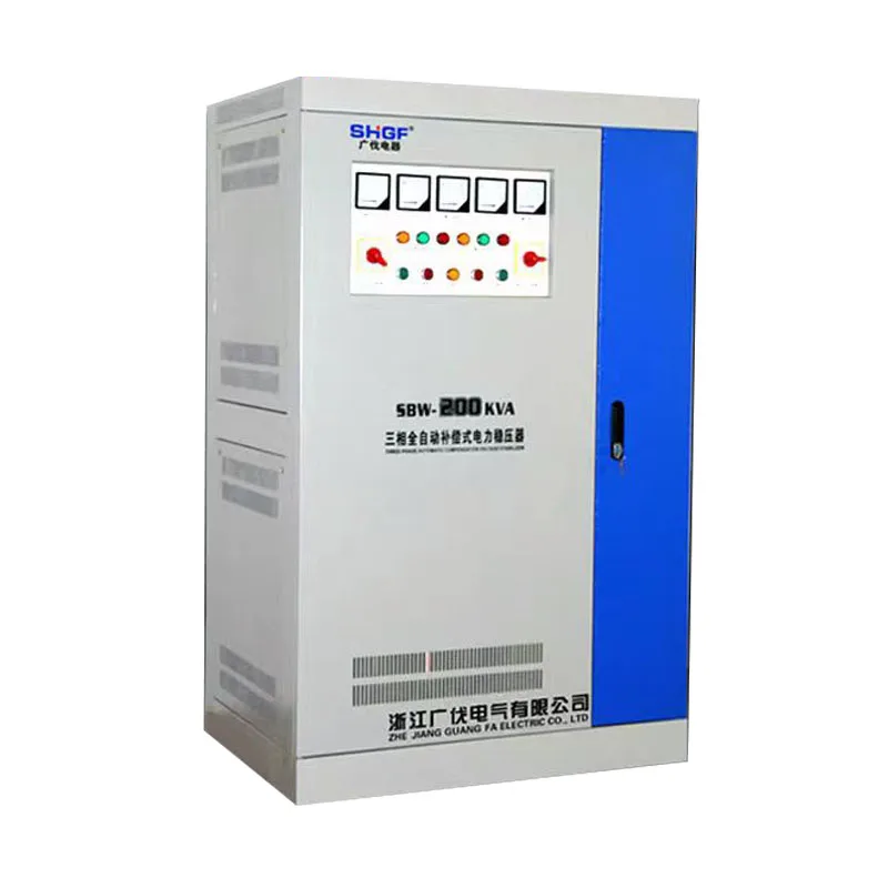 Three-Phase High-Power Automatic Voltage Stabilizer Regulator SBW-150K 100K Servo Motor Control Compensating Type 50Hz Made PC