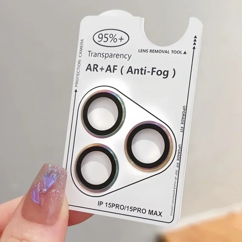 2-3 szt. Łatwa w montażu osłona kamery do iPhone 16 15 Pro Max 14 Plus 13 Metalowy pierścień Szklana osłona obiektywu Tylna osłona obiektywu