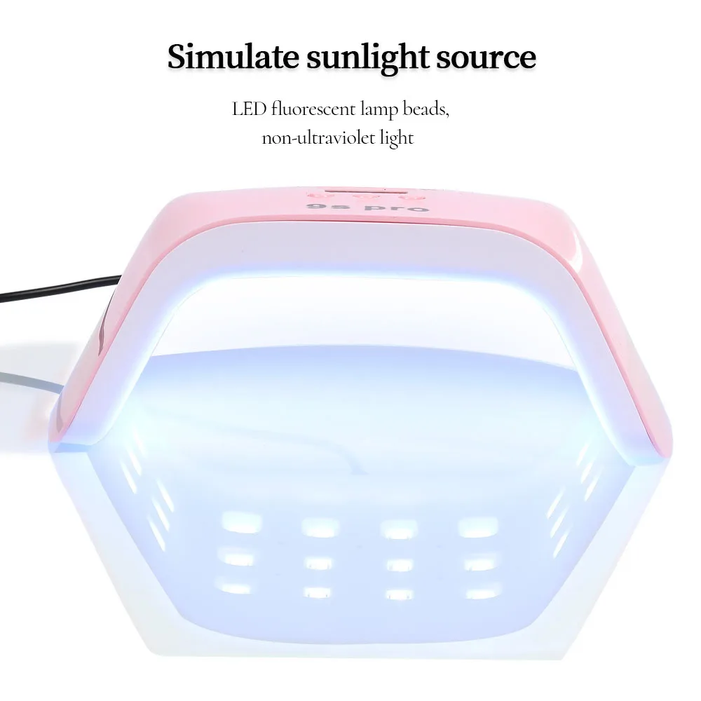 LULAA-Lámpara secadora de Gel trapezoidal para uñas, máquina de fototerapia de uñas con 24 cuentas LED, herramienta de manicura profesional, equipo USB integrado