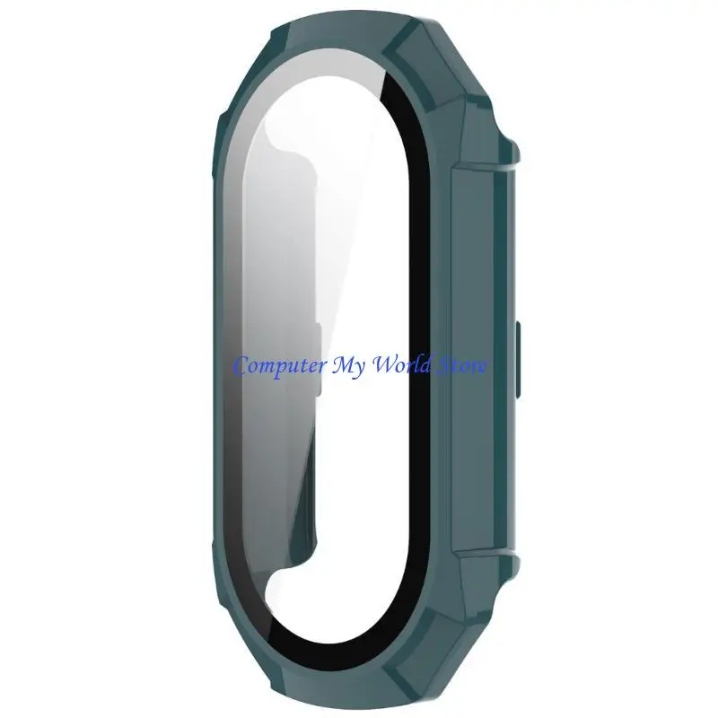 Anti-scratch Protective Case+Screen Protector Suitable for Mi-Band 8 Cover with Tempered Glass Film SmartwatchHard-Shell