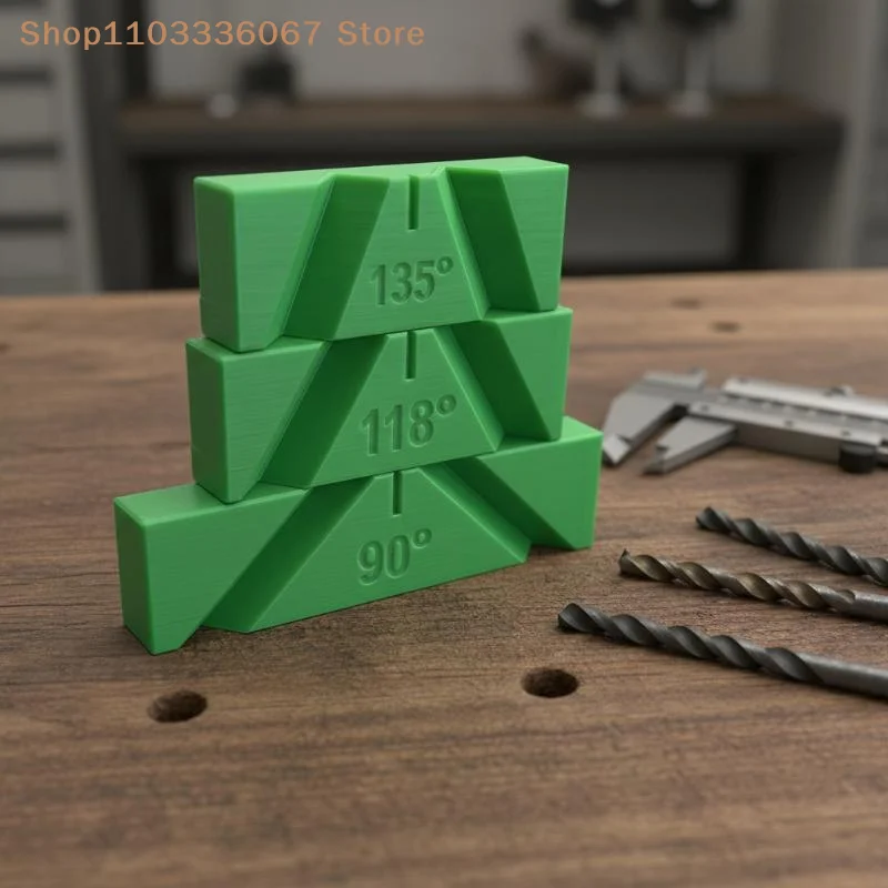 【HLS】Drill Bit Sharpener Jig 1/3Pcs Precision Grinding Fixture for Bench Grinder Suitable for Home Repair Small Workshops