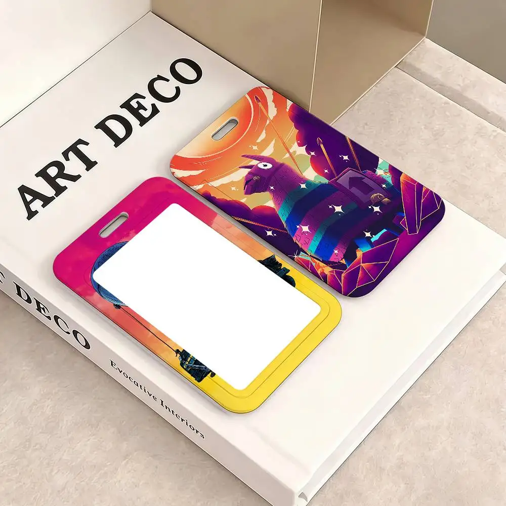 Cartoon Art F-Fortnites-S Game Card Holder Student Campus Meal Cards Public Transport Subway Cardcase