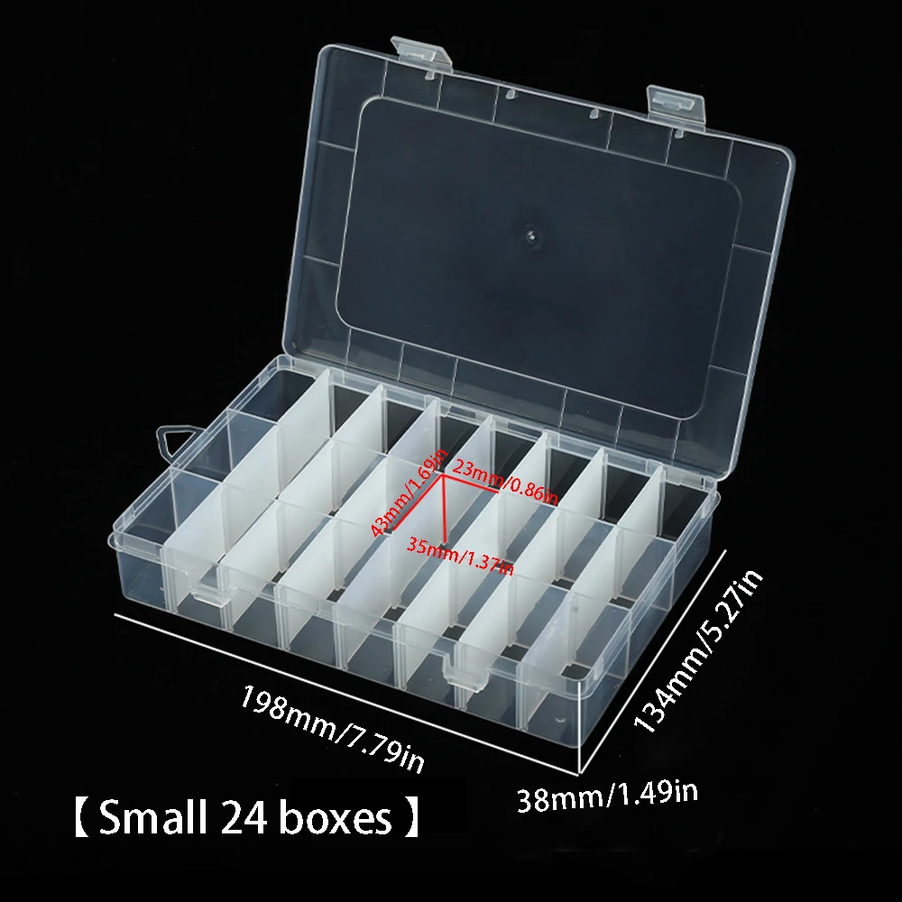 Hardware Storage Box Plastic Organizer Adjustable Container Removable Grids Tool Boxes for Electronic Component