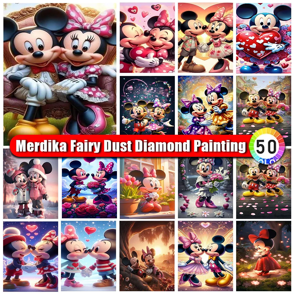 Zipper Bag Fairy Dust Diamond Painting Mickey Mouse Disney Full Drill Diamond Embroidery Cartoon New Arrivals Children Gifts