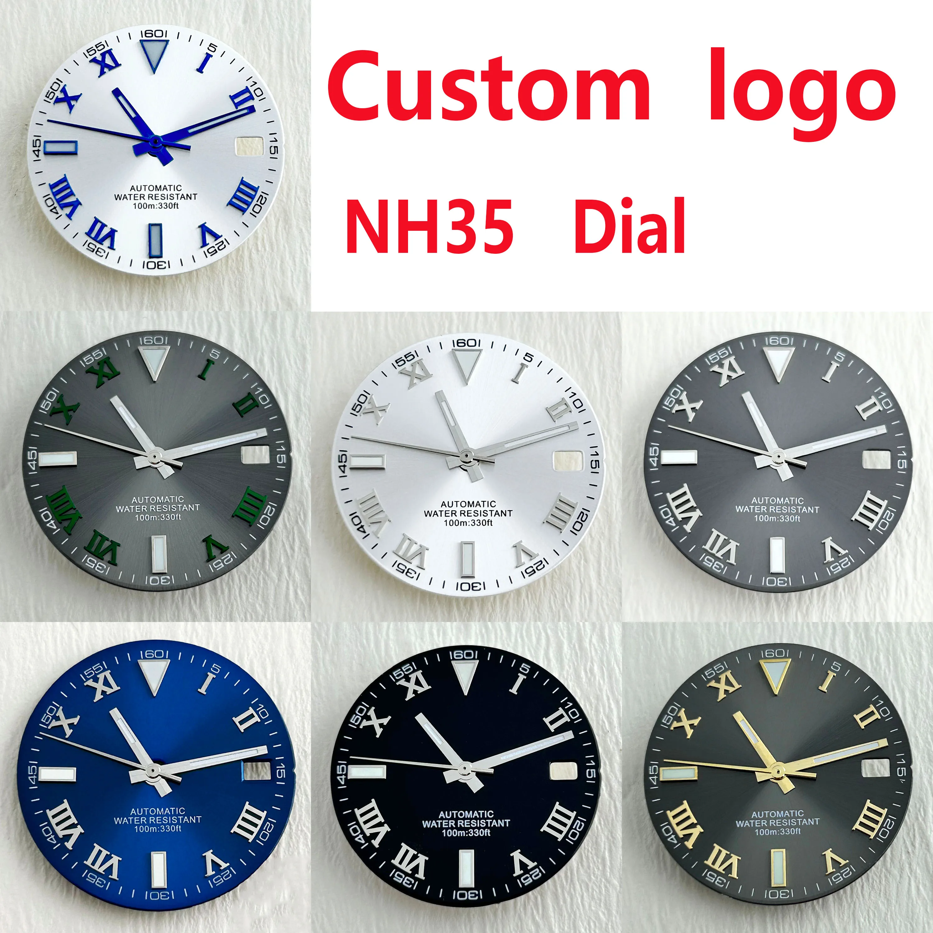 Watch dial NH series 29mm custom logo dial Roman numeral dial, suitable for NH series 35 watch accessory repair tool