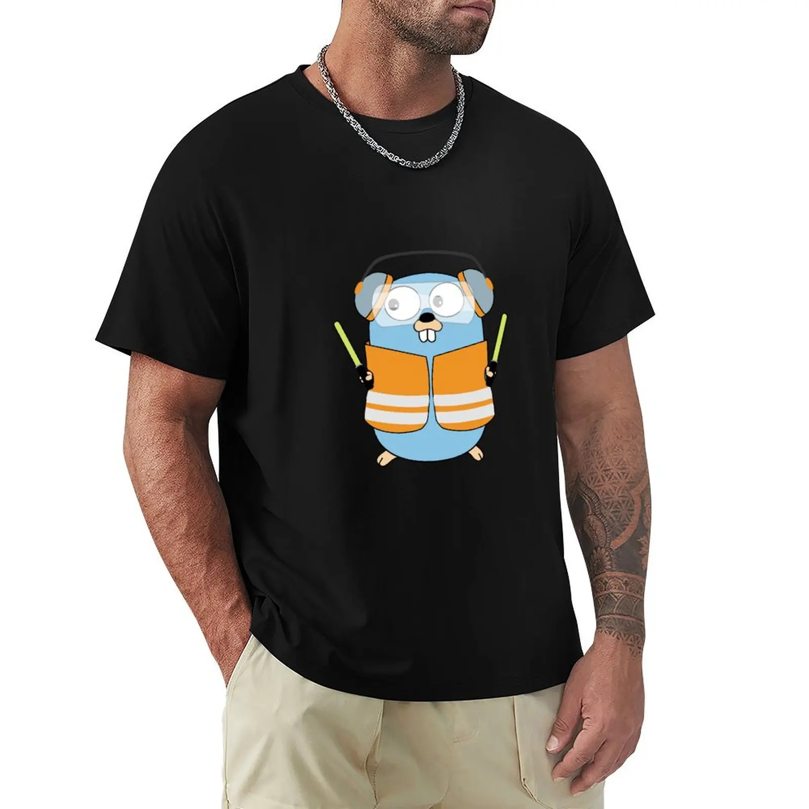 

Golang Gopher Traefik - The Cloud Native Edge Router T-Shirt quick-drying man clothes T-shirts man mens t shirt graphic