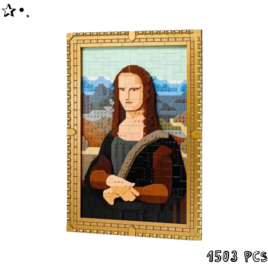 1503 Stück Mona Lisa Wandkunst Kunstwerk Modell Bausteine Weltberühmte Malerei Dekoration