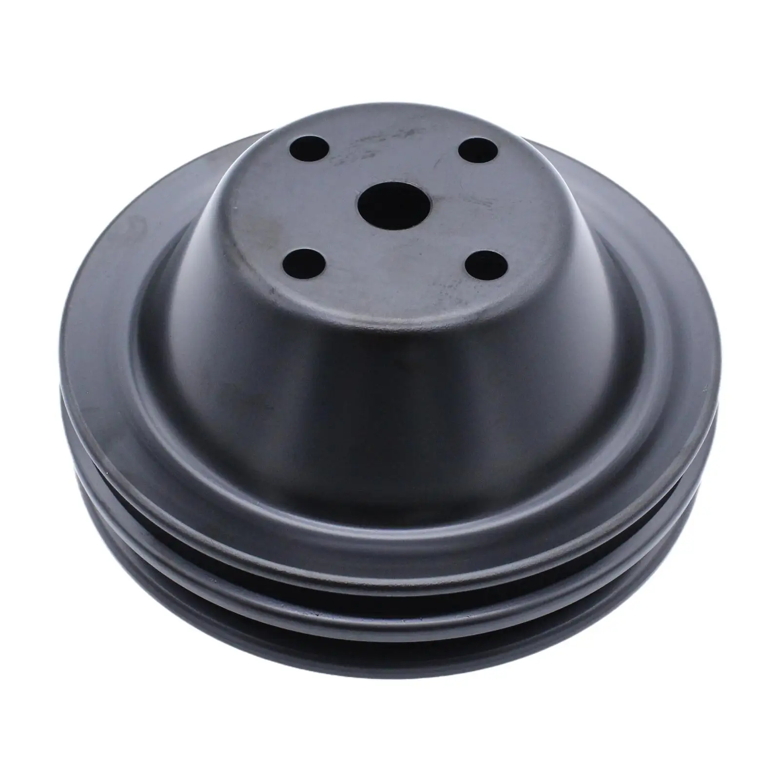 Double Groove Long Water Pump Pulley Easy Installation High Performance Black