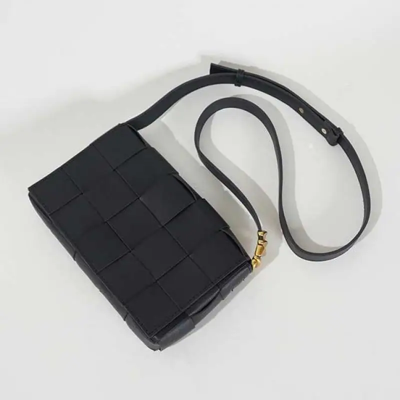 Light Luxury Fashion Square Hollow Weave Oblique Span Bag Simple Casual Everything Personality Temperament Single Shoulder Bag