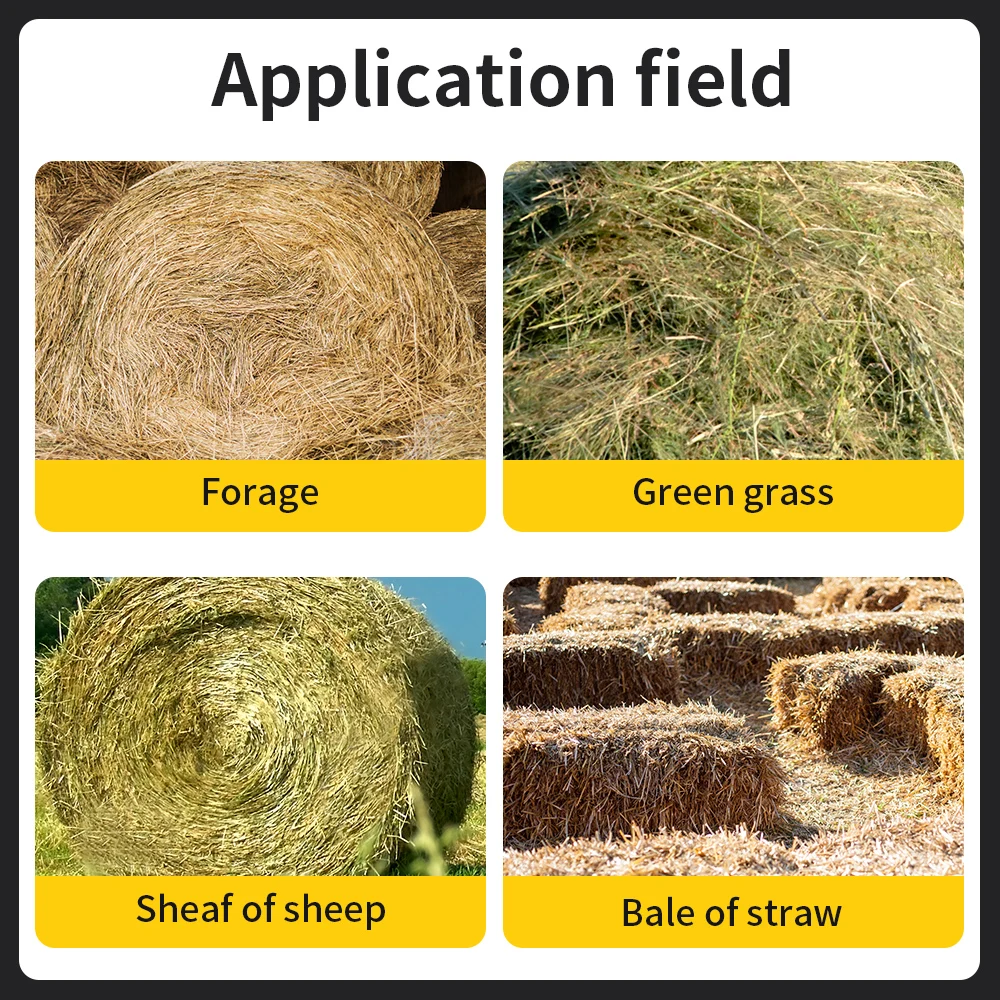 MS300H Portable Hay Moisture Meter for Cereal Straw Bran Forage Grass Leymus Chinensis Testing Fibre 0-80% Water Content Test