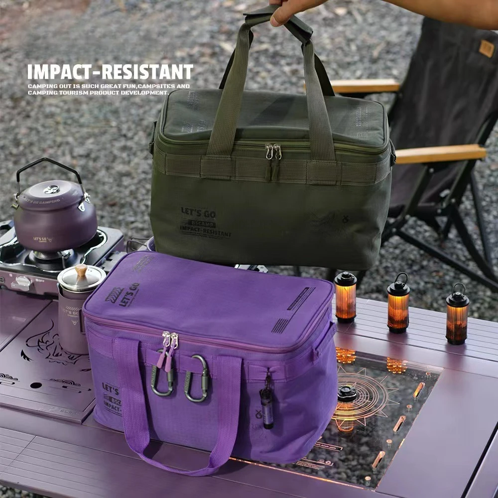 

Tactical Camp Kitchen Organizer - Large Capacity MOLLE Foldable Bag for Stove&Cookware, Waterproof Outdoor Gear Storage Solution