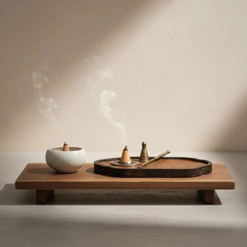 Alloy Incense Cone Making Kit Reusable Durable Metal Set with Spoon Ideal Gift for Yoga Lovers Home Meditation Use