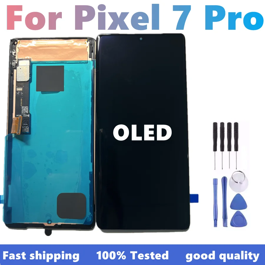 

ЖК-дисплей OLED для Google Pixel 7 Pro, ЖК-дисплей с сенсорным экраном и дигитайзером в сборе с рамкой для Google Pixel 7 Pro