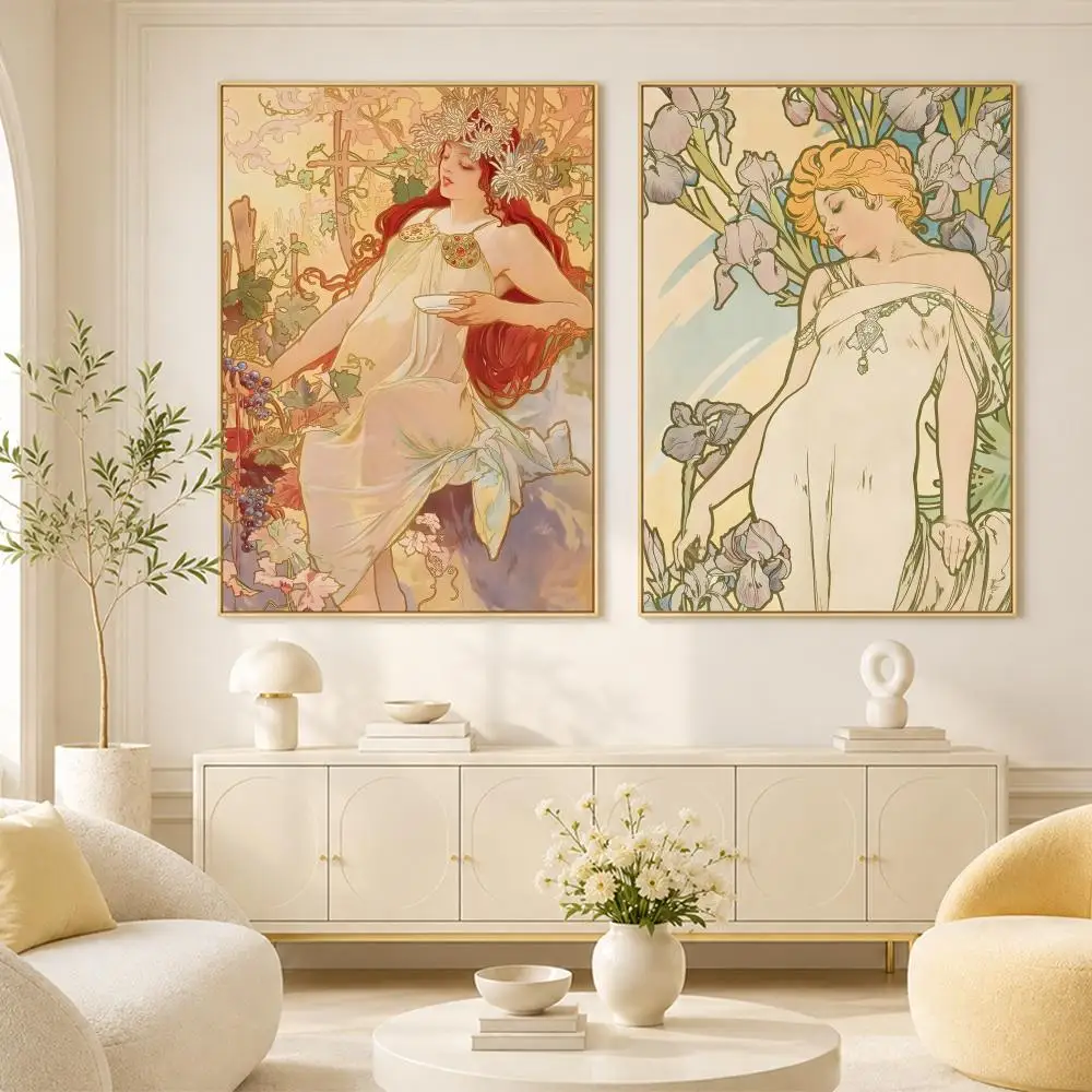 Alphonse Mucha Poster Room Home Decoration Interior Wall Art Printing Garage Posters Gift