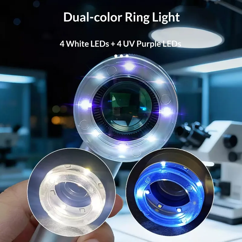 90X HD Professional Magnifying Glass for Jewelry Identification USB Rechargeable 3 Light Modes view 5