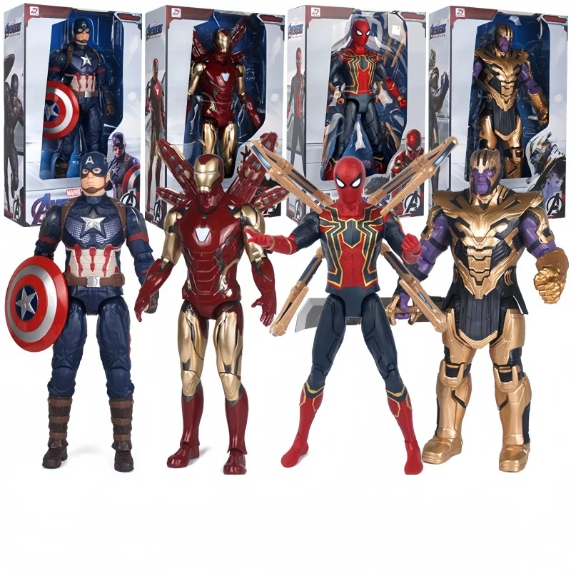 ZD Toy Series 36 cm Marvel Legends Figura Thanos Spiderman Iron Man Hulk Modello Action Figure Giocattoli da collezione per adulti Regalo per bambini