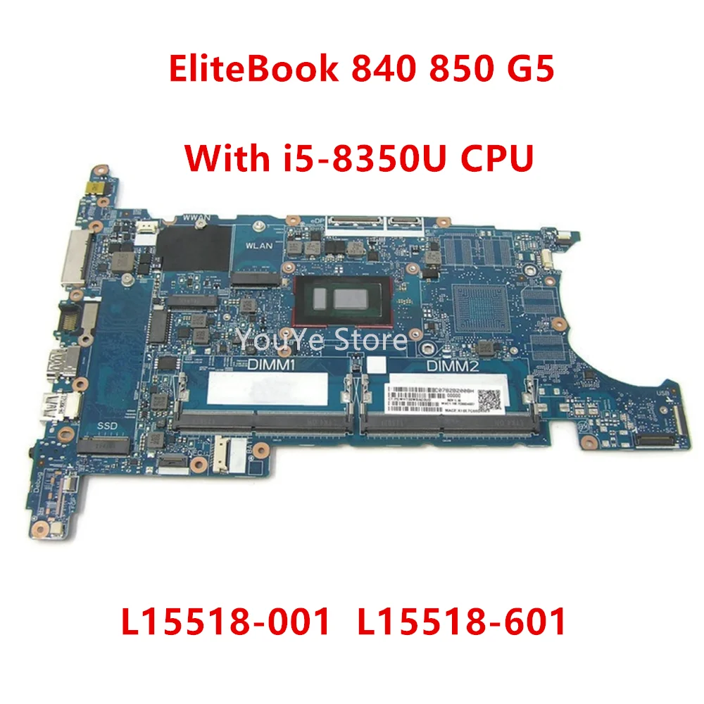 Used For HP 840 G5 850 G5 Laptop Motherboard I7-8550U L15502-601
