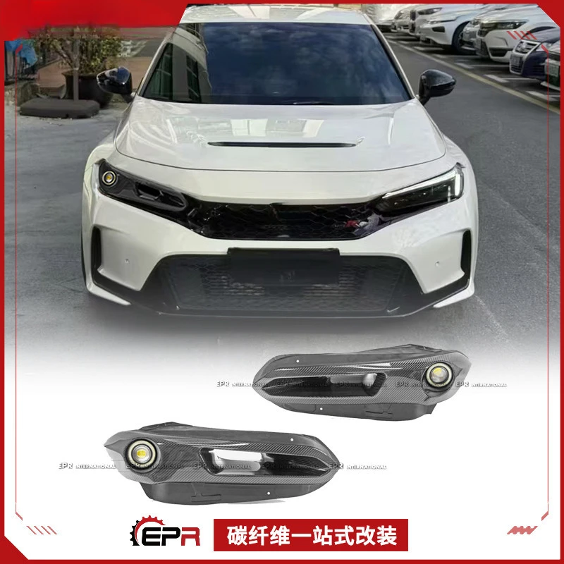 

Для Honda Civic Type R FL5 передняя фара из углеродного волокна, вентиляционное отверстие воздухозаборника - модификация трека